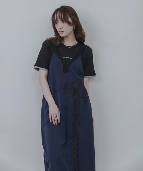 Eimee Law(エイミーロウ)の「レースエンブロランジェリーワンピース(ワンピース・レディース・ネイビー/オフホワイト/ブラック・FREE)」の21枚目の写真