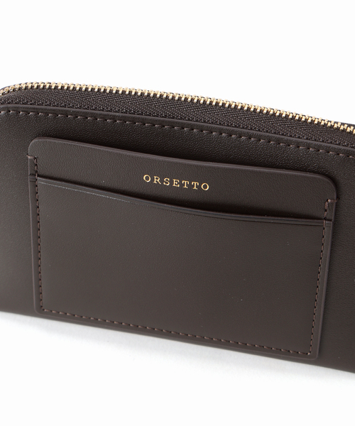 ORSETTO（オルセット）の「ORSETTO オルセット フラグメントケース ロゴカラー別注 W155 H85mm（財布・レディース・ブラウン・FREE）」の3枚目の写真