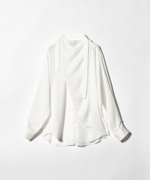 6（ロク）の「＜6(ROKU)＞スカーフ シャツ（シャツ/ブラウス・レディース・ホワイト・FREE）」の6枚目の写真