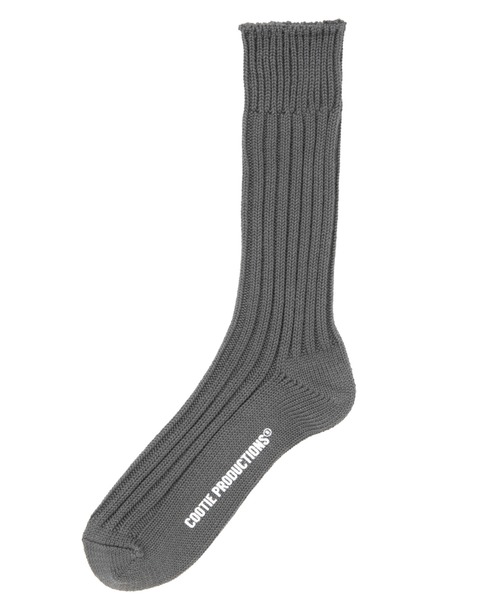 COOTIE PRODUCTIONS（クーティープロダクションズ）の「Lowgauge Middle Socks（ソックス/靴下・メンズ・ブラック/ホワイト/グレー・FREE）」の3枚目の写真