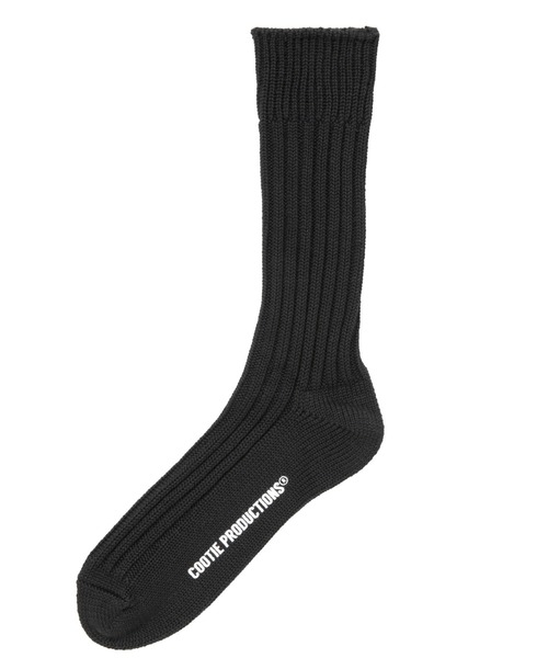 COOTIE PRODUCTIONS（クーティープロダクションズ）の「Lowgauge Middle Socks（ソックス/靴下・メンズ・ブラック/ホワイト/グレー・FREE）」の2枚目の写真