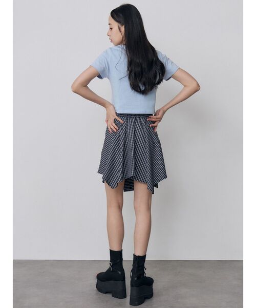 MURUA(ムルーア)の「【セットアップ対応】シャツスリーブミニスカート 夏服(スカート・レディース・ネイビー/グレー・2/1)」の14枚目の写真