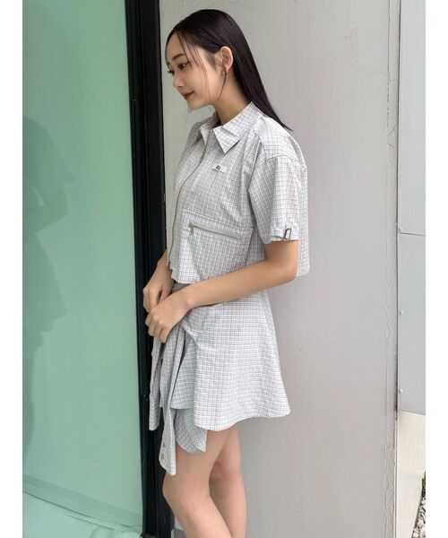 MURUA(ムルーア)の「【セットアップ対応】シャツスリーブミニスカート 夏服(スカート・レディース・ネイビー/グレー・2/1)」の18枚目の写真