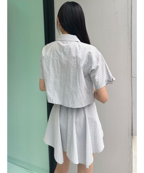 MURUA(ムルーア)の「【セットアップ対応】シャツスリーブミニスカート 夏服(スカート・レディース・ネイビー/グレー・2/1)」の19枚目の写真