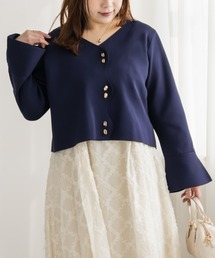 CLETTE（クレット）の「CLETTEオリジナルウェーブデザインニットカーディガン（カーディガン/ボレロ）」