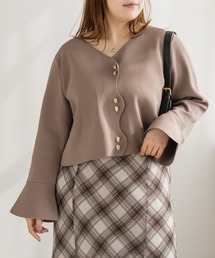 CLETTE（クレット）の「CLETTEオリジナルウェーブデザインニットカーディガン（カーディガン/ボレロ）」