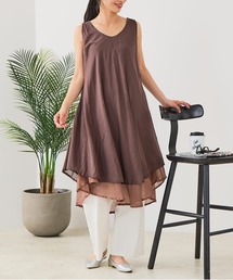 JEANS MATE（ジーンズメイト）の「【C-FORT POINT/フォートポイント】インド綿 無地ノースリーブワンピース（ワンピース）」