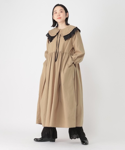 フリルカラーワンピース セール】【Limited Line】BIGフリルカラーワンピース（ワンピース