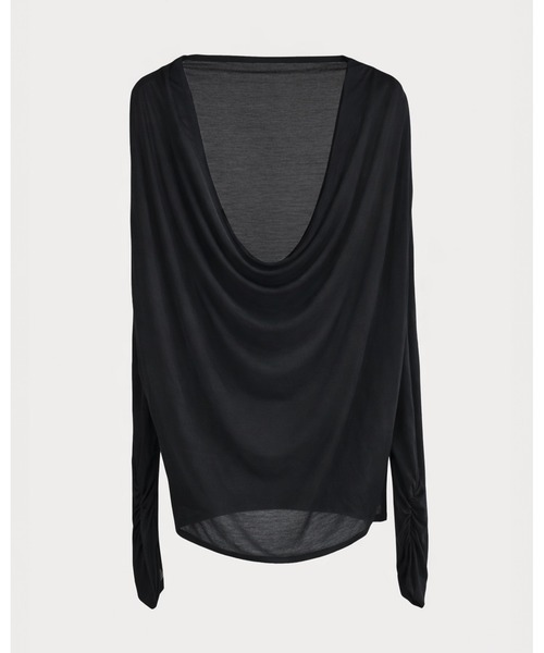 kiehtova（キエトヴァ）の「【kiehtova】AIRY DRAPE SHEER TOPS/エアリードレープシアートップス（Tシャツ/カットソー・レディース・ブラック/ホワイト/ベージュ・FREE）」の13枚目の写真