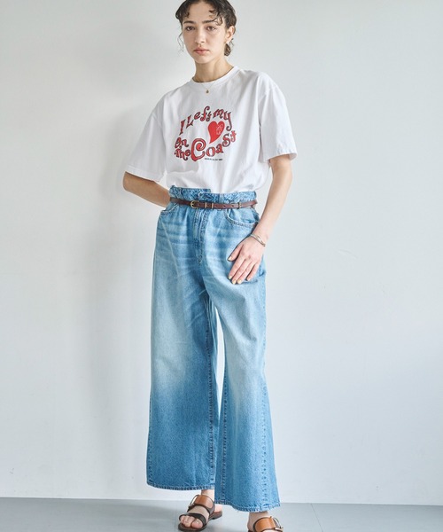 kha:ki（カーキ）の「「KHA:KI / カーキ」BOX TEE -ON THE COAST-（Tシャツ/カットソー・レディース・ホワイト/ブラック・1）」の7枚目の写真