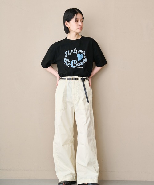 kha:ki（カーキ）の「「KHA:KI / カーキ」BOX TEE -ON THE COAST-（Tシャツ/カットソー・レディース・ホワイト/ブラック・1）」の8枚目の写真