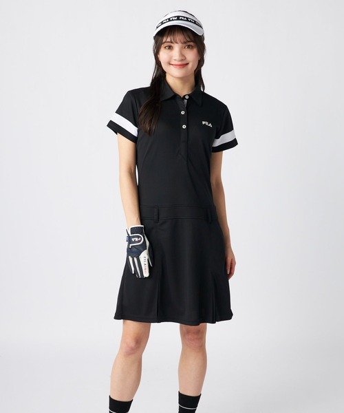 FILA GOLF(フィラゴルフ )の「クラシカルワンピース(ワンピース・レディース・ホワイト/ネイビー/ブラック・LARGE/MEDIUM/XX-LARGE/X-LARGE)」の2枚目の写真
