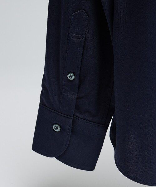 DESIGNWORKS(デザインワークス)の「【定番人気】立体襟ジャージシャツ(シャツ/ブラウス・メンズ・ホワイト/ネイビー・46/50/52/48)」の8枚目の写真