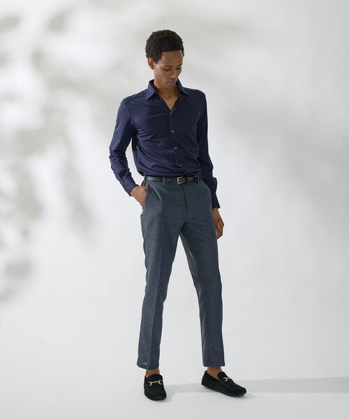 DESIGNWORKS(デザインワークス)の「【定番人気】立体襟ジャージシャツ(シャツ/ブラウス・メンズ・ホワイト/ネイビー・46/50/52/48)」の14枚目の写真
