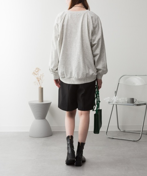 RCD(アールシーディー)の「ミニ裏毛V空きジップアップブルゾン(Tシャツ/カットソー・レディース・ライトベージュ/ブラック/オートミール/杢グレー・LL~3L/M-L)」の18枚目の写真