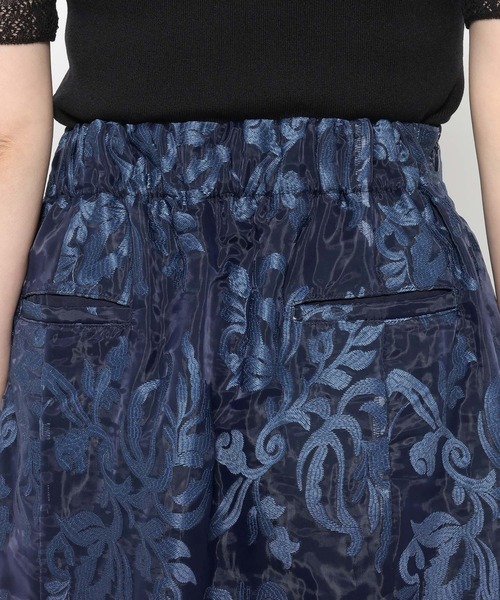 HARE（ハレ）の「グラデシアージャガードナロースカート(HARE)（スカート・レディース・ネイビー/パープル・FREE）」の18枚目の写真