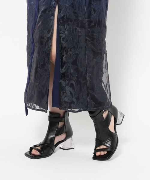 HARE（ハレ）の「グラデシアージャガードナロースカート(HARE)（スカート・レディース・ネイビー/パープル・FREE）」の21枚目の写真