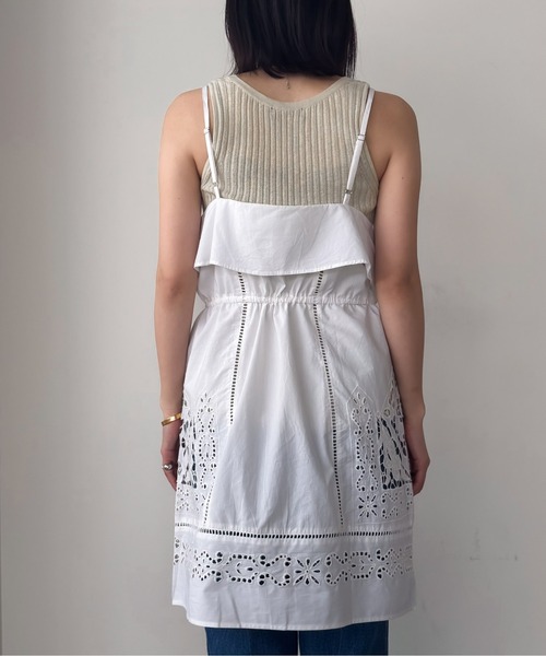 Pqran(クラン)の「カットワーク刺繍OP(ワンピース・レディース・オフホワイト/ブラック・FREE)」の20枚目の写真