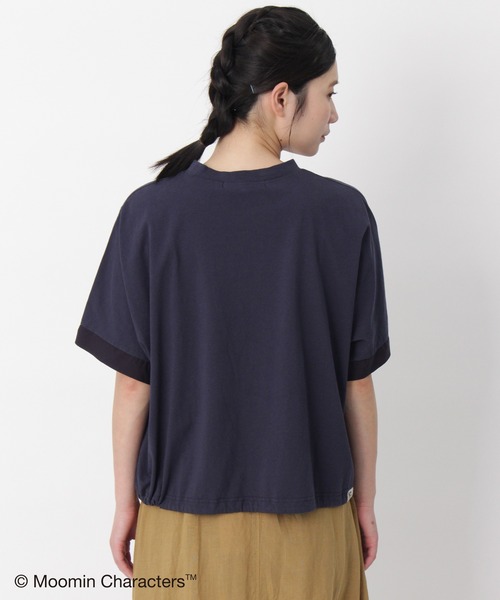SUPER HAKKA（スーパーハッカ）の「「ムーミンやしき」プリント裾ドロストTシャツ（Tシャツ/カットソー・レディース・オフホワイト/ネイビー/ライトグリーン・FREE）」の16枚目の写真