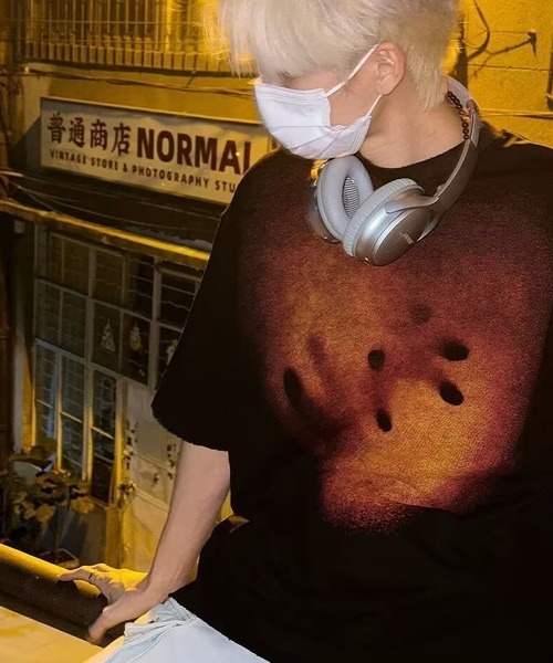 Ressaca(レサーカ)の「オーバーサイズブラーアートプリントTシャツ(Tシャツ/カットソー・メンズ・ブラック/ホワイト・L/M/XL)」の10枚目の写真