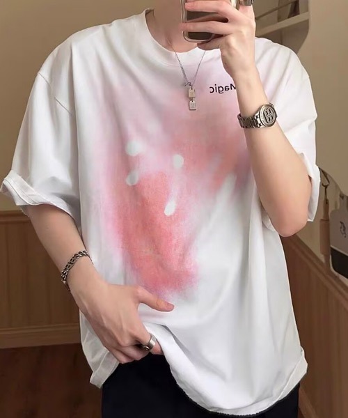 Ressaca(レサーカ)の「オーバーサイズブラーアートプリントTシャツ(Tシャツ/カットソー・メンズ・ブラック/ホワイト・L/M/XL)」の11枚目の写真