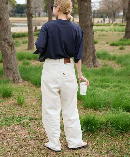 OUTDOOR PRODUCTS（アウトドアプロダクツ）の「COOLタッチWIDETEE（Tシャツ/カットソー・レディース・ホワイト/ネイビー/ラベンダー・FREE）」の4枚目の写真