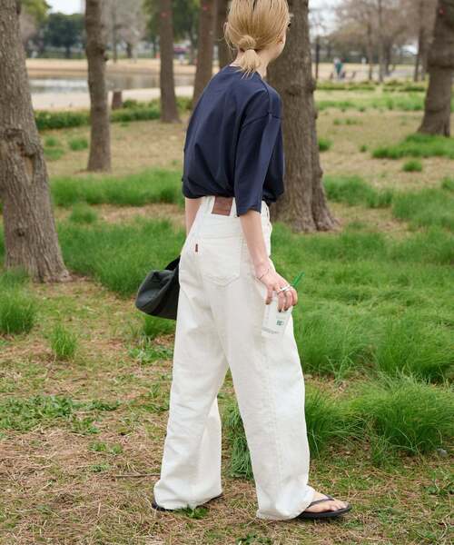 OUTDOOR PRODUCTS（アウトドアプロダクツ）の「COOLタッチWIDETEE（Tシャツ/カットソー・レディース・ホワイト/ネイビー/ラベンダー・FREE）」の5枚目の写真