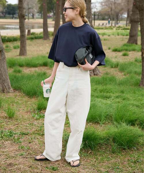 OUTDOOR PRODUCTS（アウトドアプロダクツ）の「COOLタッチWIDETEE（Tシャツ/カットソー・レディース・ホワイト/ネイビー/ラベンダー・FREE）」の6枚目の写真