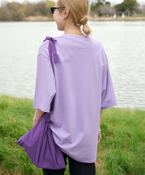 OUTDOOR PRODUCTS（アウトドアプロダクツ）の「COOLタッチWIDETEE（Tシャツ/カットソー・レディース・ホワイト/ネイビー/ラベンダー・FREE）」の10枚目の写真