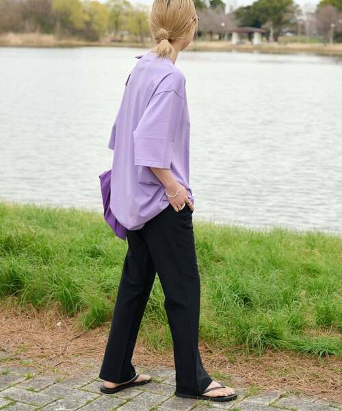 OUTDOOR PRODUCTS（アウトドアプロダクツ）の「COOLタッチWIDETEE（Tシャツ/カットソー・レディース・ホワイト/ネイビー/ラベンダー・FREE）」の18枚目の写真