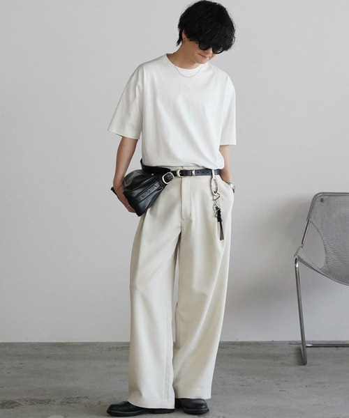 WYM LIDNM（ウィム バイ リドム）の「DOUBLE CLOTH DEEP TUCK SLACKS（スラックス・メンズ・オフホワイト/グレー/ブラック系・S/M/L/XL）」の19枚目の写真