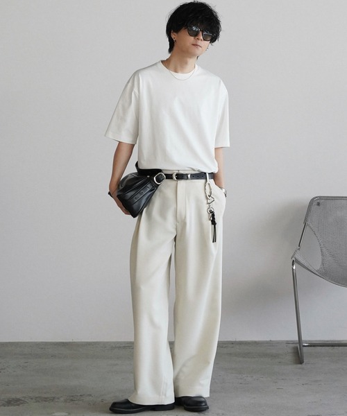 WYM LIDNM（ウィム バイ リドム）の「DOUBLE CLOTH DEEP TUCK SLACKS（スラックス・メンズ・オフホワイト/グレー/ブラック系・S/M/L/XL）」の20枚目の写真
