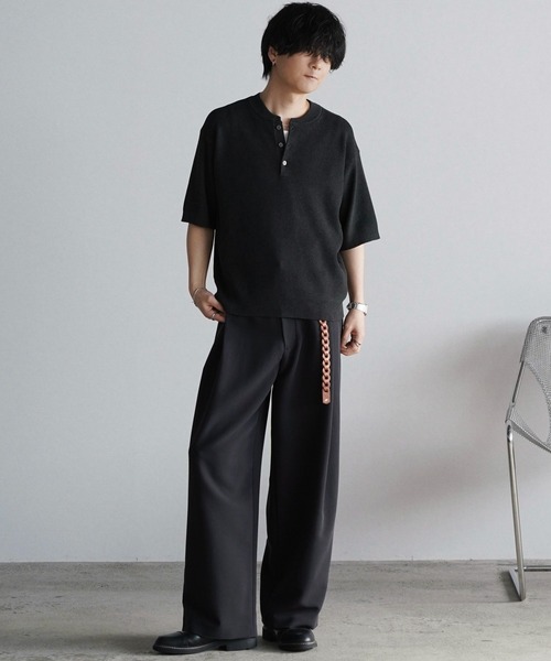 WYM LIDNM（ウィム バイ リドム）の「DOUBLE CLOTH DEEP TUCK SLACKS（スラックス・メンズ・オフホワイト/グレー/ブラック系・S/M/L/XL）」の10枚目の写真