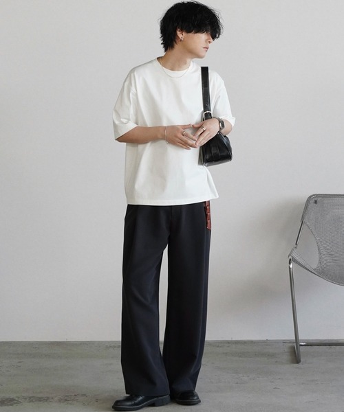 WYM LIDNM（ウィム バイ リドム）の「DOUBLE CLOTH DEEP TUCK SLACKS（スラックス・メンズ・オフホワイト/グレー/ブラック系・S/M/L/XL）」の9枚目の写真