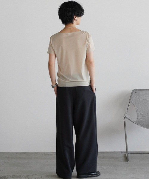 WYM LIDNM（ウィム バイ リドム）の「DOUBLE CLOTH DEEP TUCK SLACKS（スラックス・メンズ・オフホワイト/グレー/ブラック系・S/M/L/XL）」の5枚目の写真