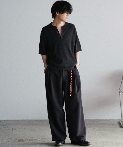 WYM LIDNM（ウィム バイ リドム）の「DOUBLE CLOTH DEEP TUCK SLACKS（スラックス・メンズ・オフホワイト/グレー/ブラック系・S/M/L/XL）」の12枚目の写真