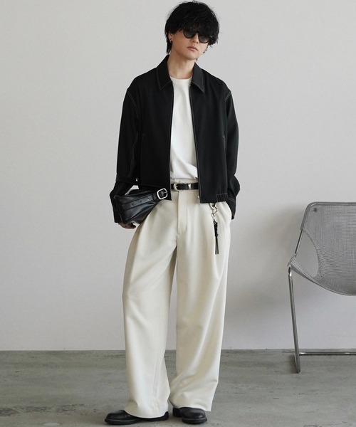 WYM LIDNM（ウィム バイ リドム）の「DOUBLE CLOTH DEEP TUCK SLACKS（スラックス・メンズ・オフホワイト/グレー/ブラック系・S/M/L/XL）」の17枚目の写真