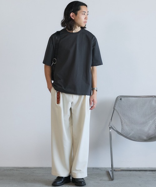 WYM LIDNM（ウィム バイ リドム）の「DOUBLE CLOTH DEEP TUCK SLACKS（スラックス・メンズ・オフホワイト/グレー/ブラック系・S/M/L/XL）」の22枚目の写真