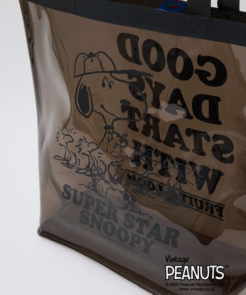 FRUIT OF THE LOOM(フルーツオブザルーム)の「【FRUIT OF THE LOOM/フルーツオブザルーム】PEANUTS PVCトートバッグ/クリアバッグ/ユニセックス(トートバッグ・メンズ・ブルー/ブラック・フリー)」の13枚目の写真