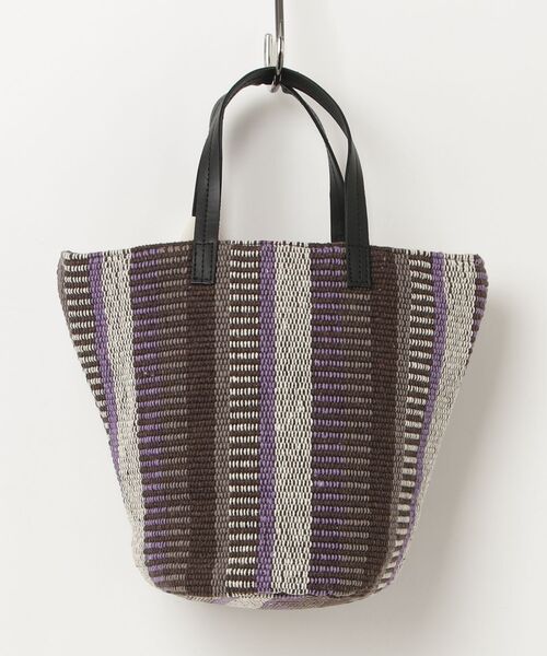 beej（ビージ）の「beej/Woven comb totebag（ショルダーバッグ・レディース・グリーン/パープル・FREE）」の3枚目の写真