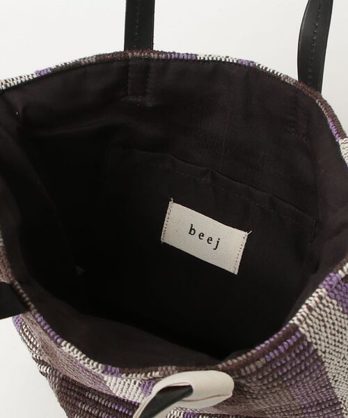 beej（ビージ）の「beej/Woven comb totebag（ショルダーバッグ・レディース・グリーン/パープル・FREE）」の5枚目の写真
