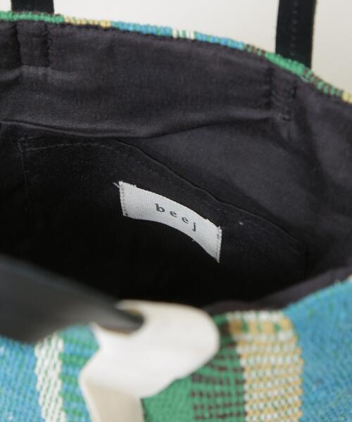beej（ビージ）の「beej/Woven comb totebag（トートバッグ・レディース・グリーン/パープル・FREE）」の9枚目の写真