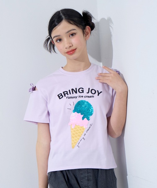 セール】アイス柄スパンコール半袖Tシャツ（Tシャツ/カットソー