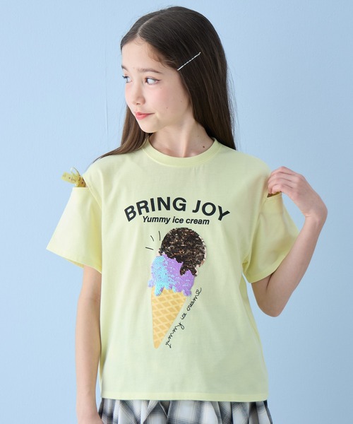 セール】アイス柄スパンコール半袖Tシャツ（Tシャツ/カットソー