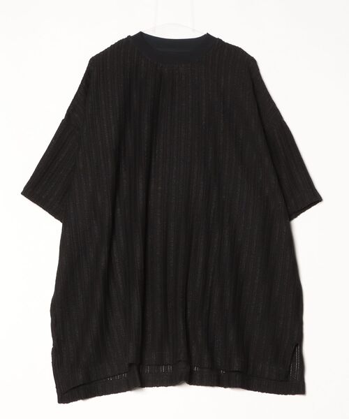 VOAAOV(ヴォアーブ)の「【VOAAOV】RASCHEL LACE Big T-Shirt(Tシャツ/カットソー・メンズ・ネイビー/ホワイト/オリーブ/ブラック・FREE)」の3枚目の写真