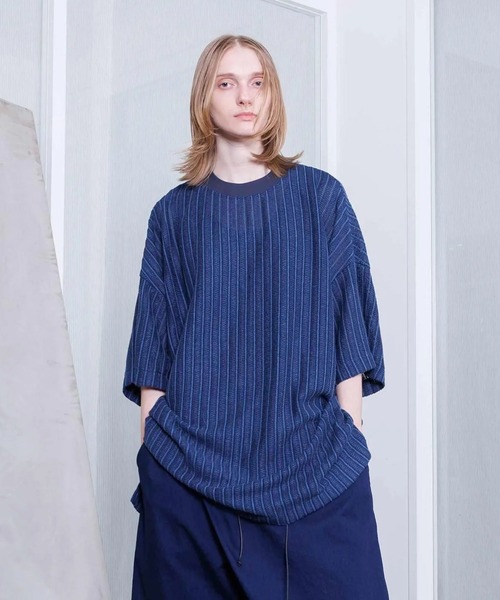 VOAAOV(ヴォアーブ)の「【VOAAOV】RASCHEL LACE Big T-Shirt(Tシャツ/カットソー・メンズ・ネイビー/ホワイト/オリーブ/ブラック・FREE)」の13枚目の写真