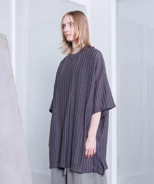 VOAAOV(ヴォアーブ)の「【VOAAOV】RASCHEL LACE Big T-Shirt(Tシャツ/カットソー・メンズ・ネイビー/ホワイト/オリーブ/ブラック・FREE)」の8枚目の写真