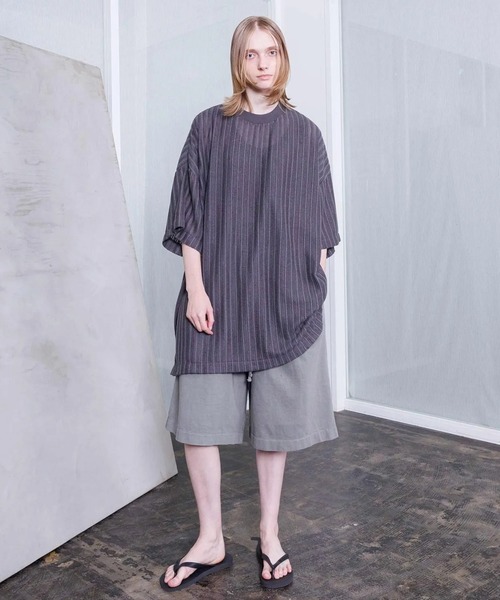 VOAAOV(ヴォアーブ)の「【VOAAOV】RASCHEL LACE Big T-Shirt(Tシャツ/カットソー・メンズ・ネイビー/ホワイト/オリーブ/ブラック・FREE)」の6枚目の写真