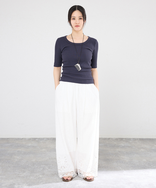 IENA（イエナ）の「PURE SUGAR/ピュア シュガー 別注TEE SHIRT Tシャツ RANI（Tシャツ/カットソー・レディース・ブラック系その他/ホワイト/パープル・FREE）」の18枚目の写真