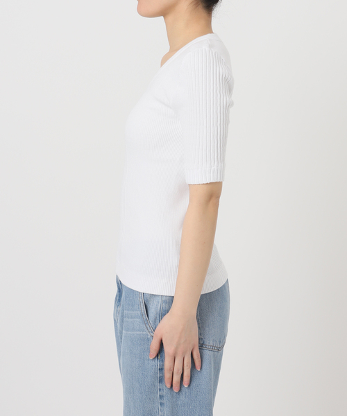 IENA（イエナ）の「PURE SUGAR/ピュア シュガー 別注TEE SHIRT Tシャツ RANI（Tシャツ/カットソー・レディース・ブラック系その他/ホワイト/パープル・FREE）」の7枚目の写真